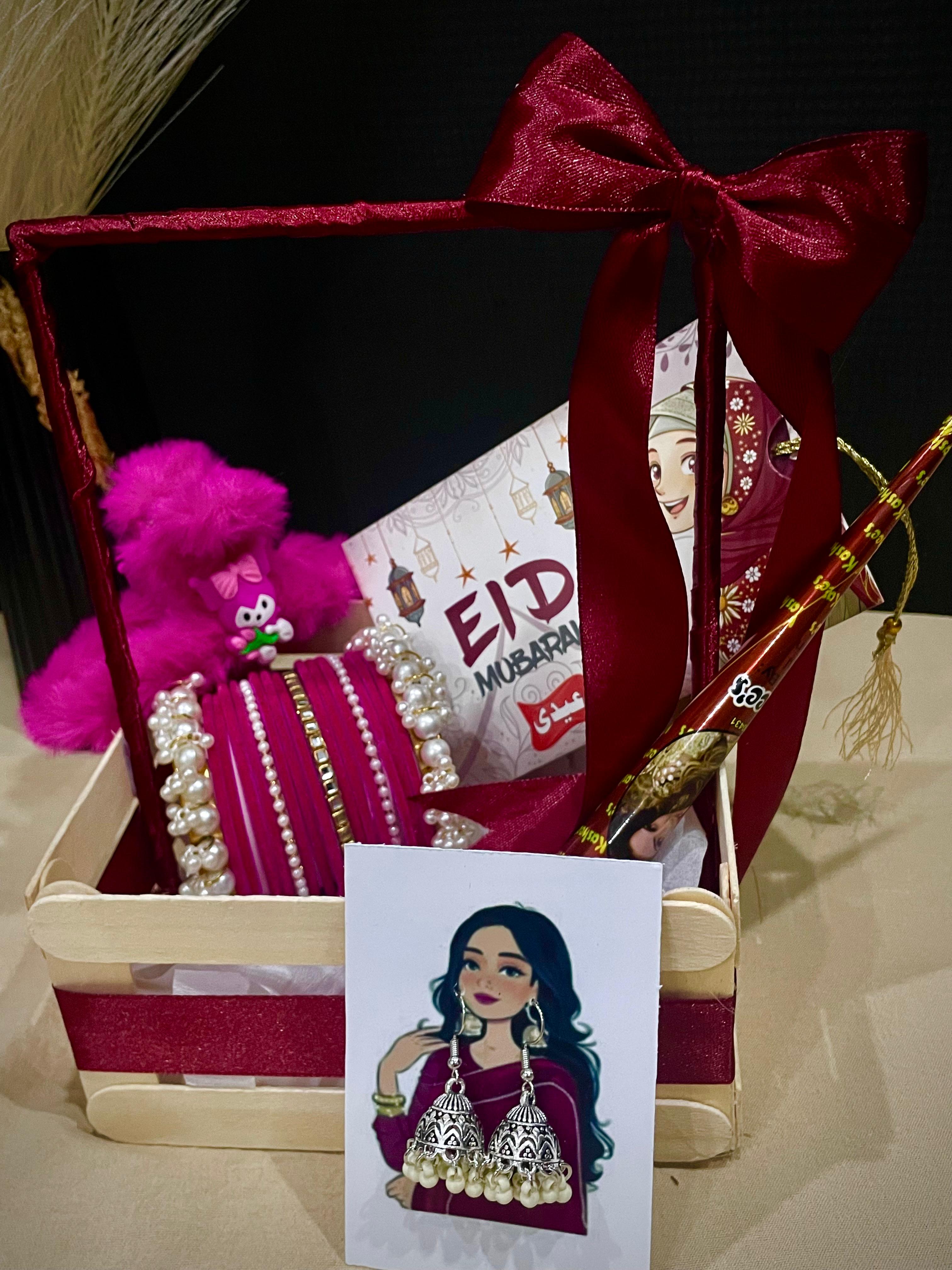 Eid Gift Basket - Red & Pink Theme